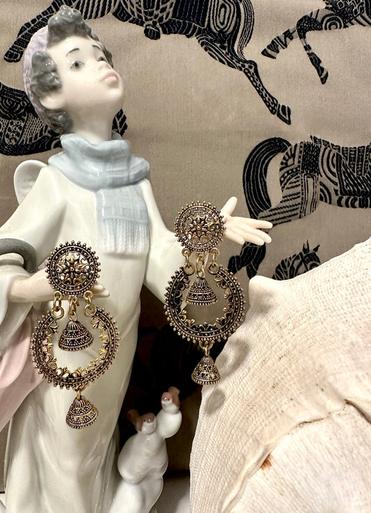 DOUBLE CHARM EARRINGS
