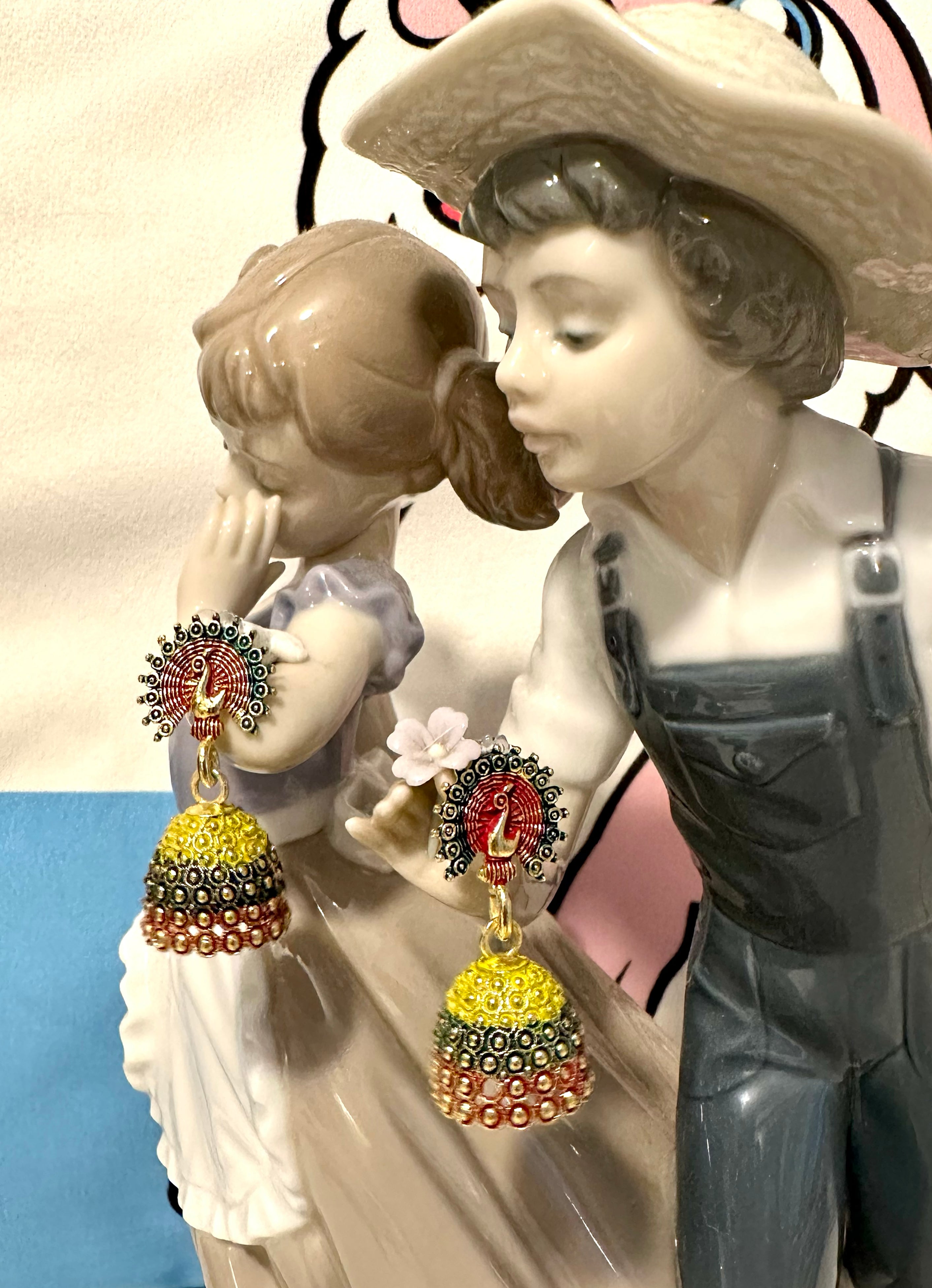 PEACOCK BELL EARRINGS