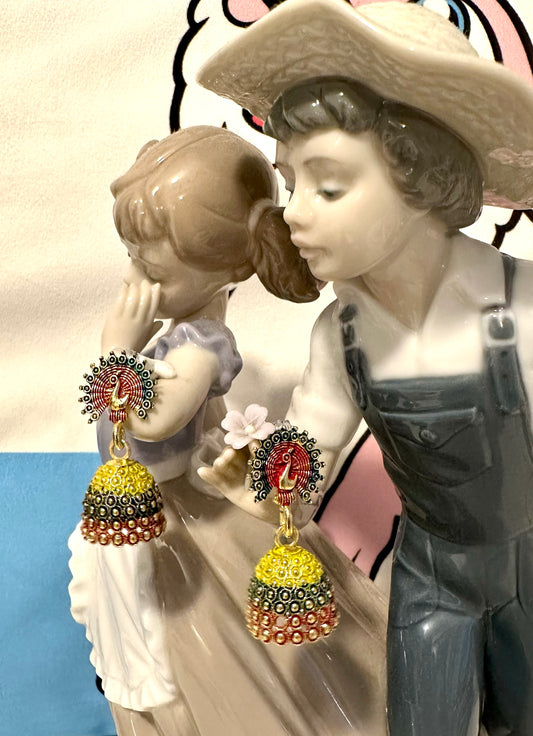 PEACOCK BELL EARRINGS