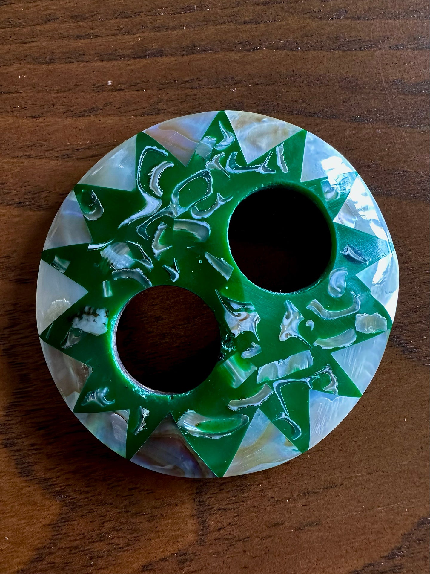 GREEN FABRIC WRAP RING