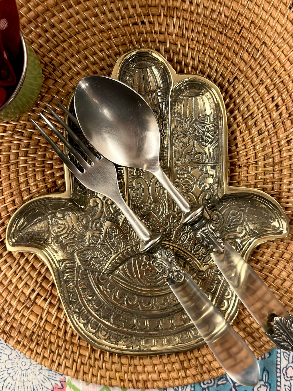 HAND OF FATIMA BRASS PLATE