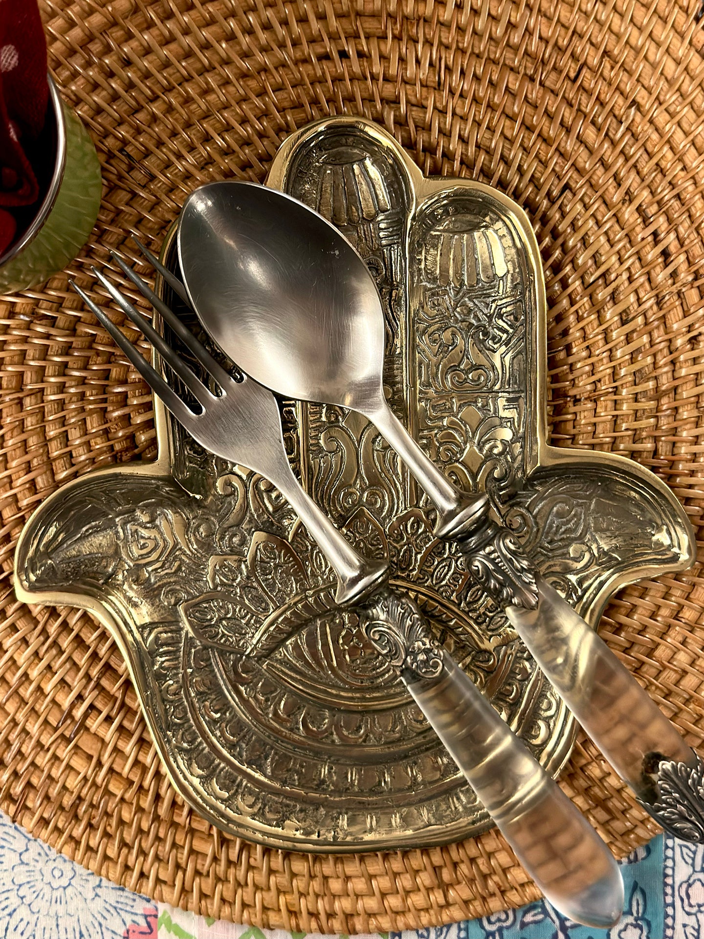 HAND OF FATIMA BRASS PLATE