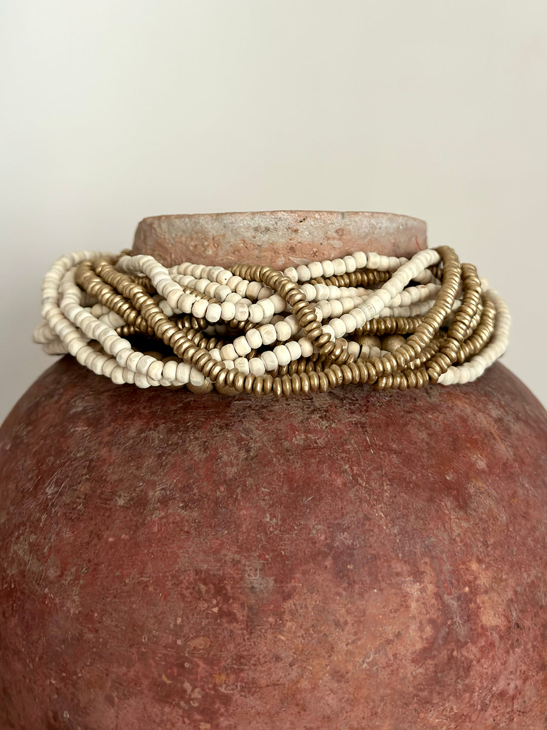 NATURAL GOLD WOOD NECKLACE