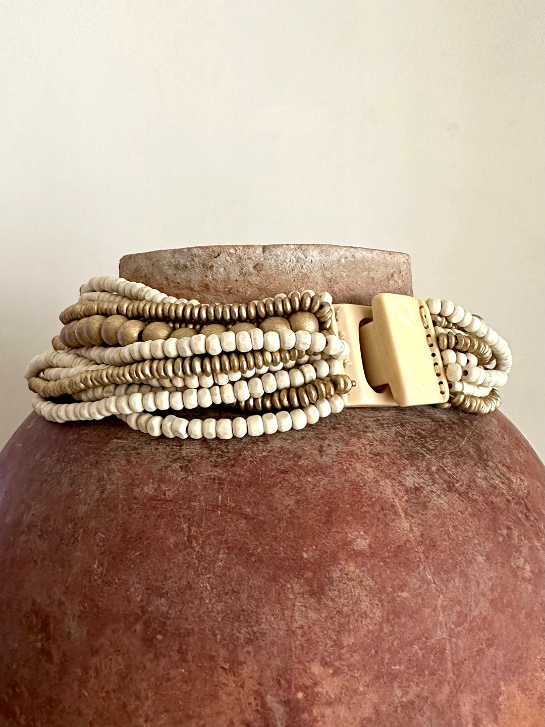 NATURAL GOLD WOOD NECKLACE